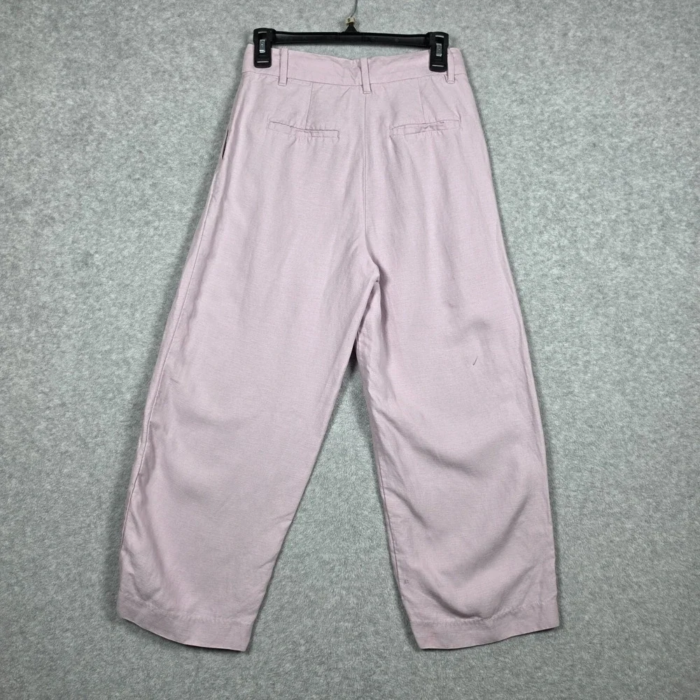Wilfred Pants Womens Size 4 Lilac The Effortless Pant Cropped Linen Blend Relaxe